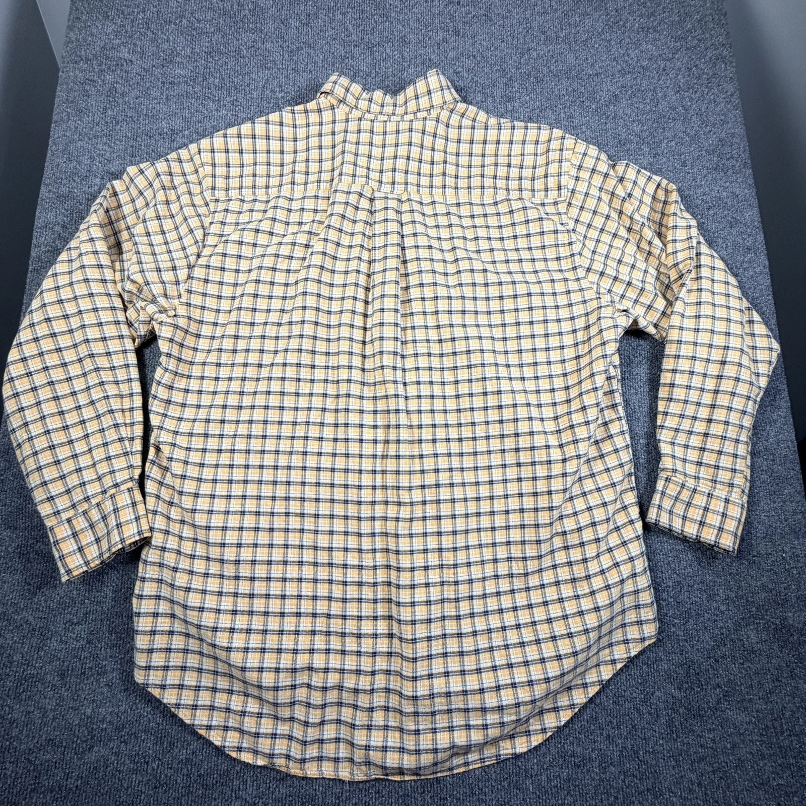 Nautica Men's Large Blue, Maize Plaid Slim Fit Long Sleeve  Button-Up  image 5