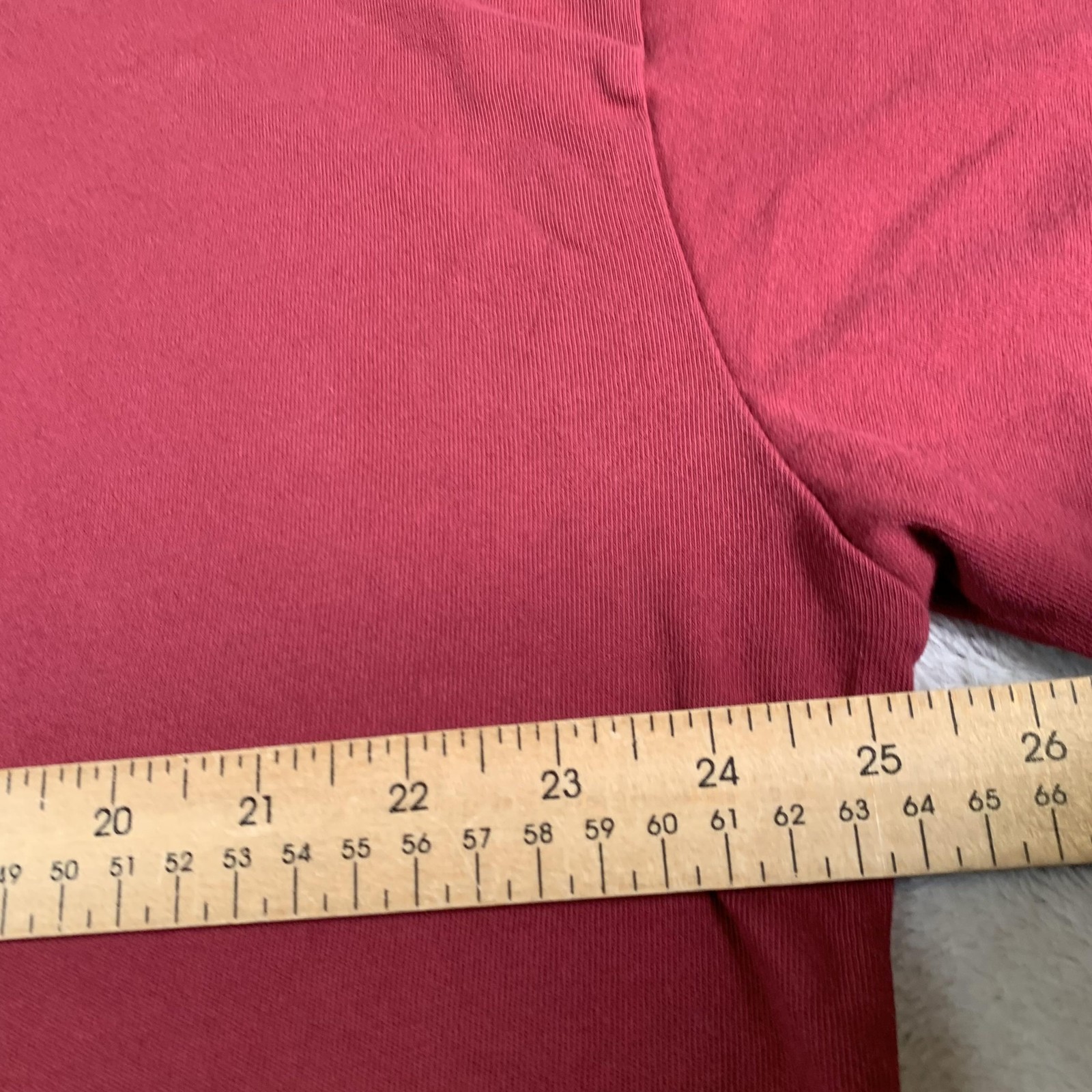 Elwood Shirt Mens Large Red Organic Cotton Solid Crewneck Casual Oversized Tee