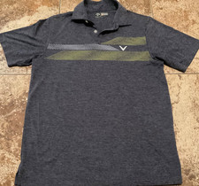 CALLAWAY OPTI DRI GOLF POLO PERFORMANCE SHIRT  MENS S  HEATHER BLUE PREOWNED