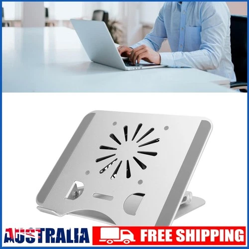Foldable 17in Aluminum Alloy Laptop Cooler Stand Portable with USB Cooling Fan