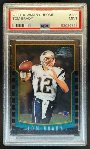 2000 Bowman Chrome Tom Brady Rookie RC #236 Patriots PSA 9