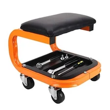 Heavy Duty Rolling Creeper Garage Shop Seat Rolling Garage Stool Big Padded Mech