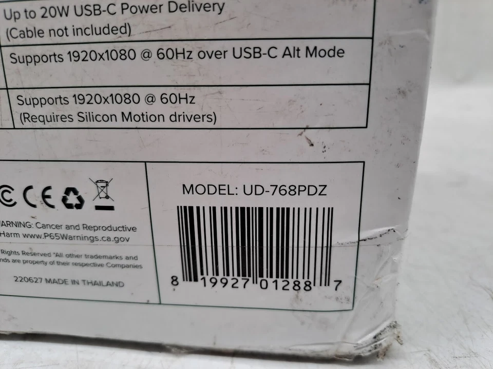 ESTACIÓN DE ACOPLAMIENTO ENCHUFABLE UD-768PDZ 13 EN 1 Foto 4 de 4