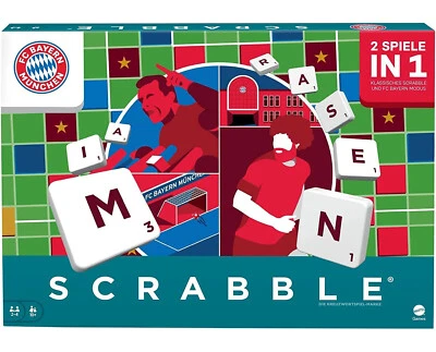 Mattel Scrabble FC Bayern München Wortspiel Wörterspiel Wörter FCB Fußball - Bild 1 von 4