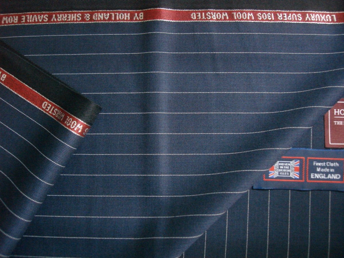 Holland & Sherry SUPER 130's WOOL WORSTED SUITING FABRIC Holland & Sherry SUPER 130's WOOL WORSTED SUITING FABRIC