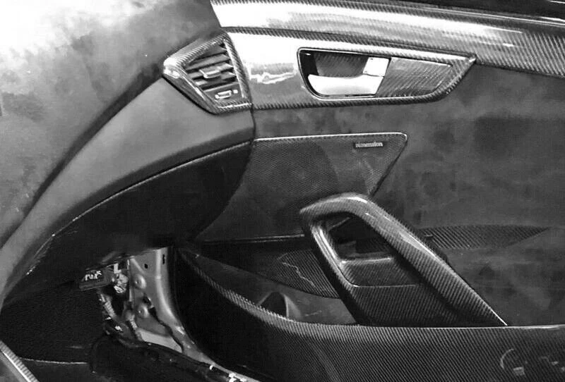 For Hyundai Veloster 11-2016 Real Carbon Fiber Interior Door Armrest Cover Trim - Imagem 4 de 4