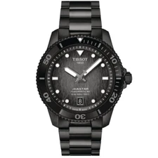 New Tissot Seastar 1000 Powermatic 80 40mm Black PVD Men's Watch T1208073305100