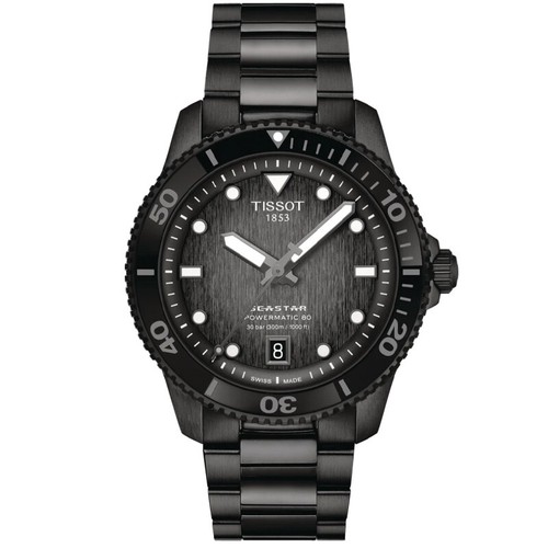 New Tissot Seastar 1000 Powermatic 80 40mm Black PVD Men's Watch ...
