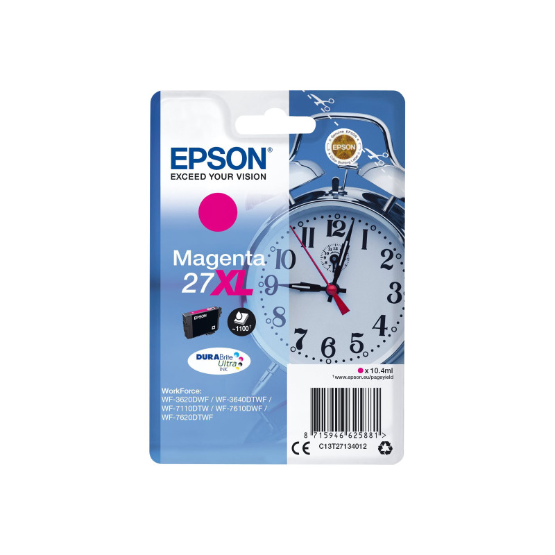 Epson 27XL Tintenpatrone пурпурный 104 мл Tintenstrahl Оригинал 8690₽