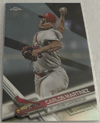 2017 Topps Chrome Baseball Carlos Martinez St. Louis Cardinals Refractor #46