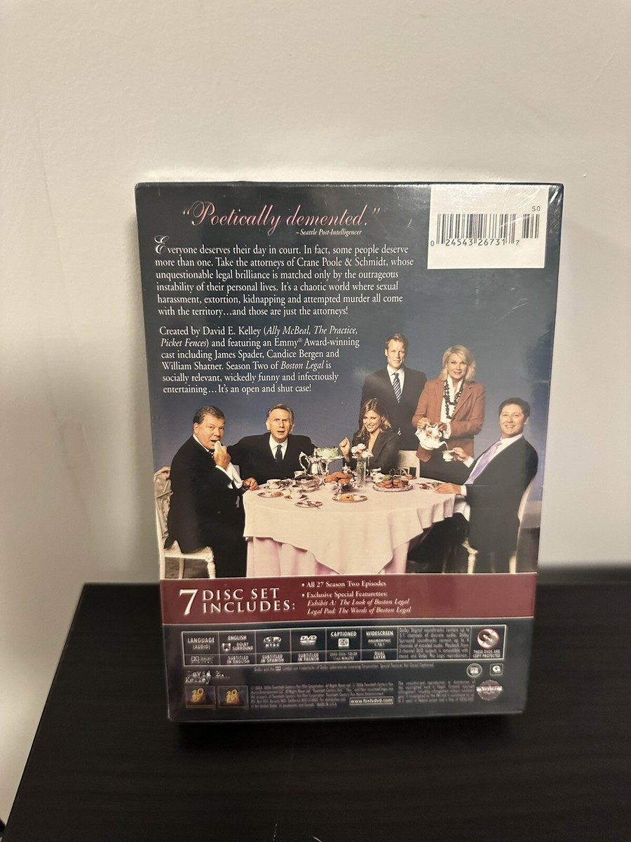 Boston Legal - Season 2 (DVD, 2010, 7-Disc Set) Brand New