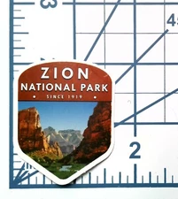 Zion National Park Vinyl Sticker - Utah Since 1919 Die Cut Durable Ready to Ship