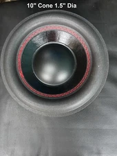 10" Car Speaker Cone Subwoofer Drum Ripple Paper Horn Part Replace 1.5" Dia 4Pc