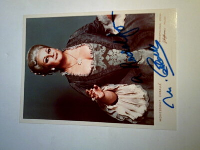 Original Autograph Montserrat Caballé (1933-2018) Signiert Foto (5) 