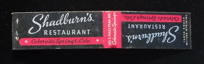1940s TEN-STRIKE Shadburn's Restaurant Bowling Parlor Above Colorado Springs CO