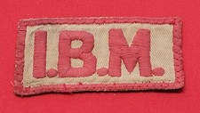 IBM Employee Uniform Plant Patch EARLY CHEESECLOTH BACK VINTAGE