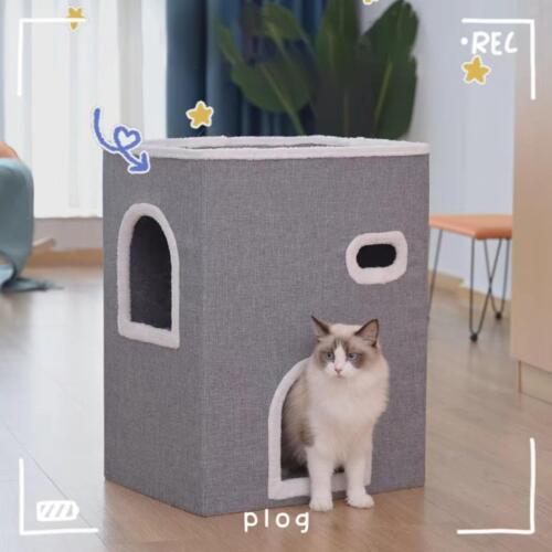 Foldable Cat Bed Furniture Protection Cat Hideaway for Sleeping Climb Rest