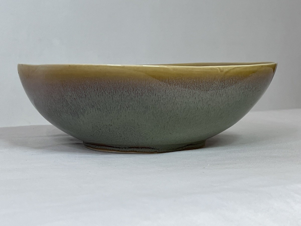 Vintage Carillon China USA Square Blue Bottled Glaze Pottery Bowl