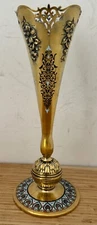 RARE AMERICAN CHAMPLEVE ENAMEL GILT STERLING HAND CHASED VASE REED & BARTON 1906