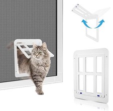 Dog Door for Screen Door, Pet Screen Door for Small Dog Cat Door with Magneti...