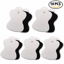 10PCS Snap On Replacement Pads For Pulse Massager & Electrode Tens Unit USA