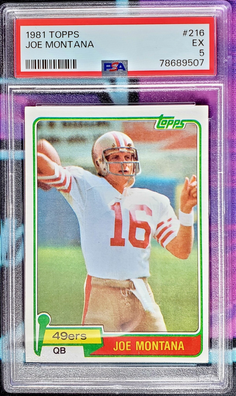 1981 Topps Joe Montana Rookie Card RC 216 PSA 5 EX 49ers eBay