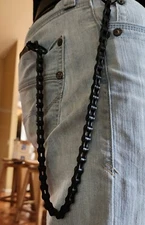 Black Wallet Chain Stainless Steel Biker Chain Trucker Leash 3 Sizes Goth Punk