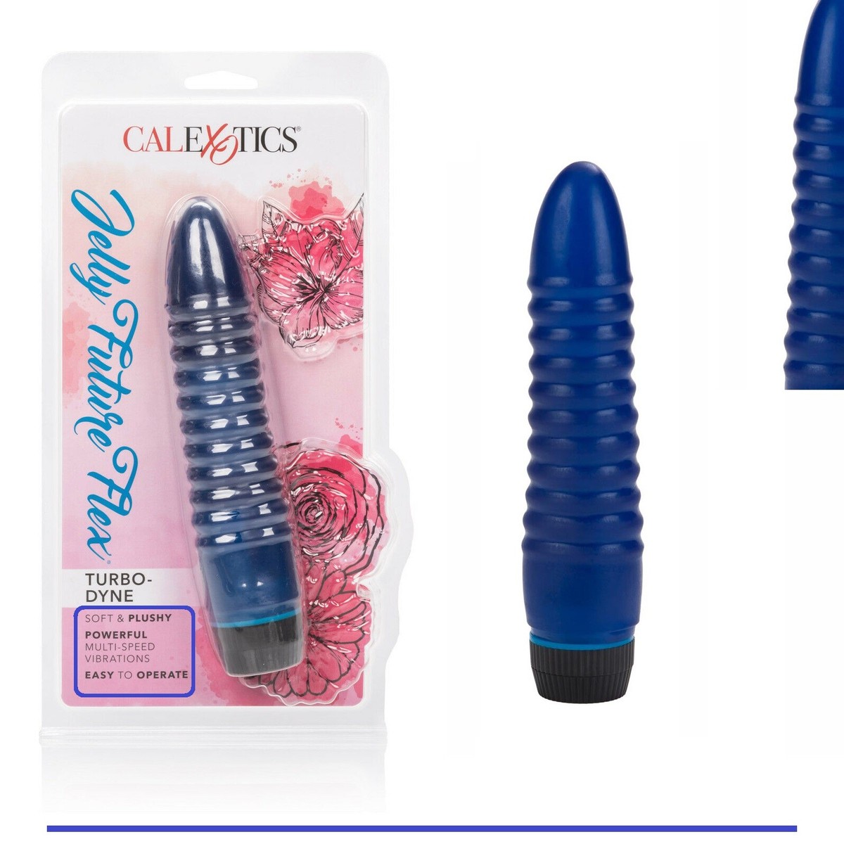 TURBO DYNE JELLY FUTURE FLEX SEX TOYS for Women (Soft-Touch MULTISPEED  Ribbed)