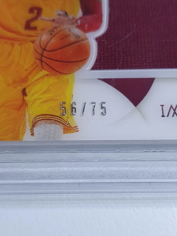 2012 Immaculate Kyrie Irving Rookie #PATCH /75 Game Worn Jersey RC BGS 9 (POP 3) - Image 4 of 4