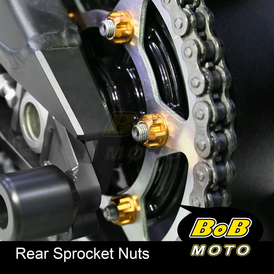 Tuercas de piñón trasero M8 Racing para Honda CBF 125 XLR125R VFR750F VFR800 FI RVF750 Foto 3 de 4