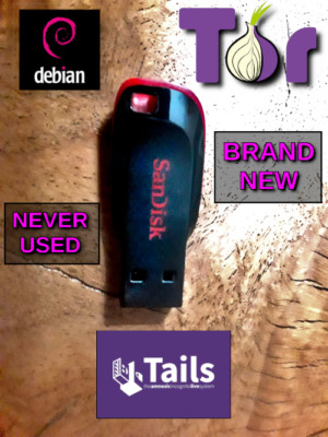   Tails Anonymous Linux   BIG  Storage: 64GB USB 3.2 [Higher Quality Sandisk]