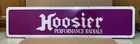 Vintage Hoosier Tire Sign Double Sided Metal Racing Gas Oil Wall Decor NOS