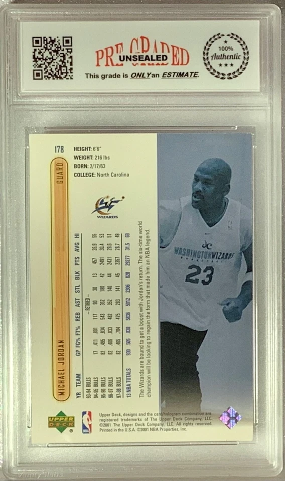 NEW LISTING-2001-02 Upper Deck #178 Michael Jordan Pre Graded OTC 10 Gem MT - Image 2 of 4
