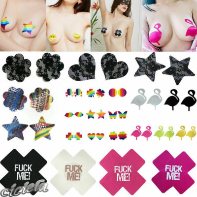 Lot 100 Pcs Nipple Cover Pasties Disposable Breast Lift Push Up Bra Lifter