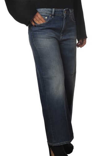 Dondup Ampi Donna jeans gamba ampia e precisa di lunghezza Denim 9836 | eBay