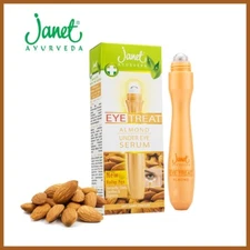 Janet Ayurveda Almond Under Eye  Serum  Roller NEW Skin Care Treatment 15ml  NEW
