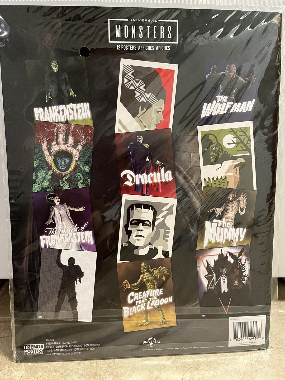 Poster Monster Collection Universal Monsters Posters--Set of 12--Brand New - Poster Size Is 8 1/2 ...