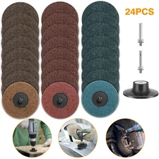 27PCS 3" Roll Lock Sanding Discs Die Grinder Quick Change Disc Set W/ 1/4 Holder