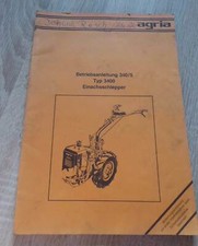 Agria Einachsschlepper 3400 Betriebsanleitung
