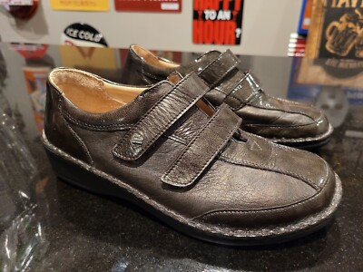 Finn Comfort Seaweed Color Leather Shoes Women's Size 40 D made in Germany