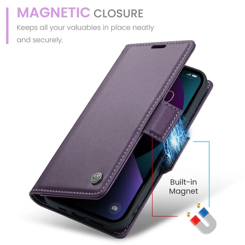 Pour iPhone 16/15/14/13/12/11 Pro Max Etui Portefeuille en Cuir Porte Carte - Zdjęcie 9 z 45