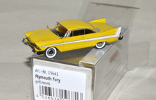 HO scale Brekina 19681 1958 Plymouth Fury YELLOW/WHITE