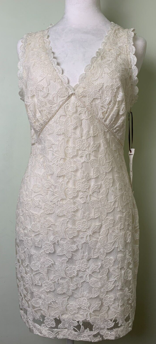 Willow & Clay Cream Crocheted, Lace Sleeveless Dress - Size S Boho Cottage  Core