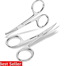 Eyebrow Scissors, Professional Stainless Steel Small Shears for Men and Women...