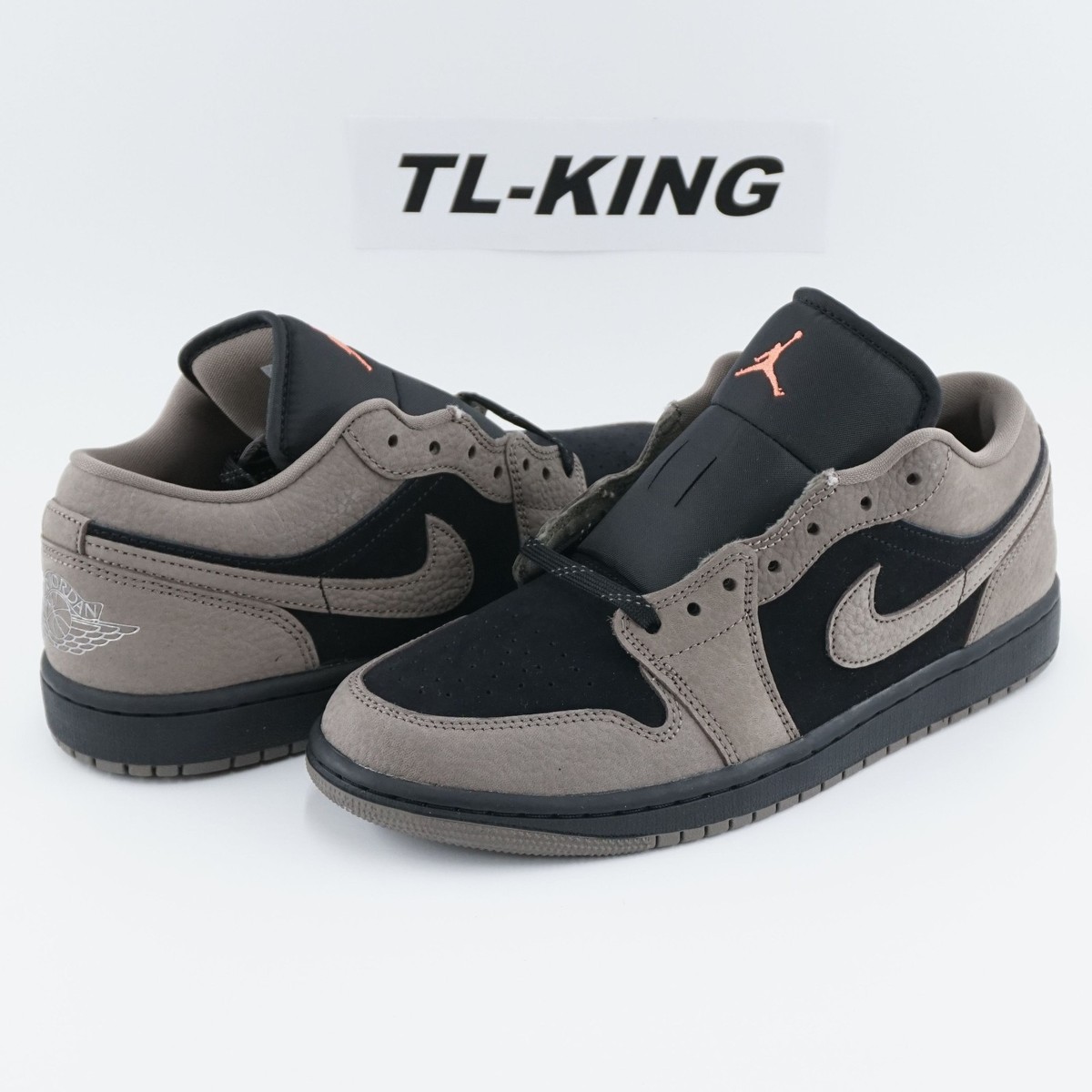 Nike Air Jordan 1 Low SE AJ Retro Black Olive Grey Leather IB7109