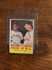 Willie Mays & Stan Musial Pride Of N.L. 1963 Topps Baseball Card