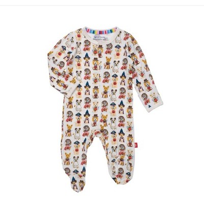 New Magnetic Me Tricks or Treats Halloween Dog Unisex Footie Pajama - Newborn