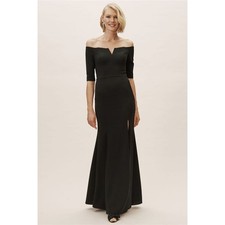 New Anthropologie BHLDN Emile Dress $230 SIZE 4 Black
