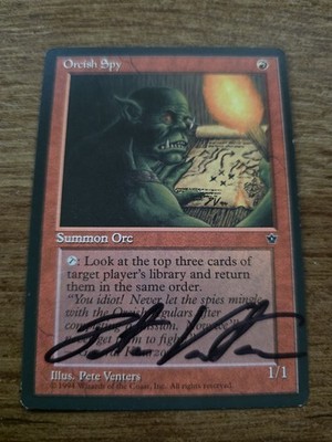 Orchish Spy  SIGNED Pete Venters  Magic The Gathering 