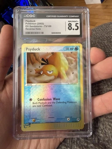 2003 EX SANDSTORM REVERSE HOLO #73 PSYDUCK CGC 8.5